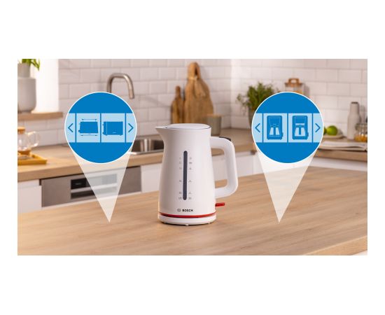 Bosch TWK3M121 MyMoment 2400 W electric kettle, white Чайники (электрические)