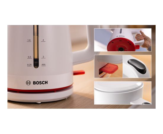 Bosch TWK3M121 MyMoment 2400 W electric kettle, white Чайники (электрические)
