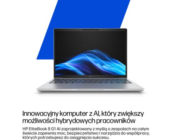 HP EliteBook G8 Ultra 7 255U 14.0"WUXGA IPS 400nits AG 32GB DDR5 5600 SSD1TB Intel Arc Cam 5 Mpx W11Pro Srebrny lodowiec 3Y OnSite Portatīvie datori