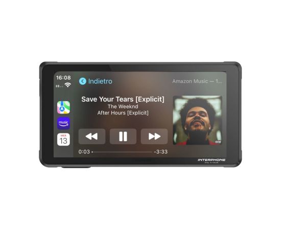 Interphone RIDE SYNC Navigation system Fixed 14 cm (5.5") Touchscreen 182 g Black Austiņas