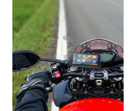 Interphone RIDE SYNC Navigation system Fixed 14 cm (5.5") Touchscreen 182 g Black Austiņas