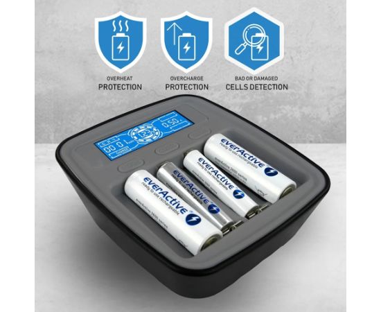 Battery charger Ni-MH USB-C everActive NC1000MV2 Bateriju lādētāji