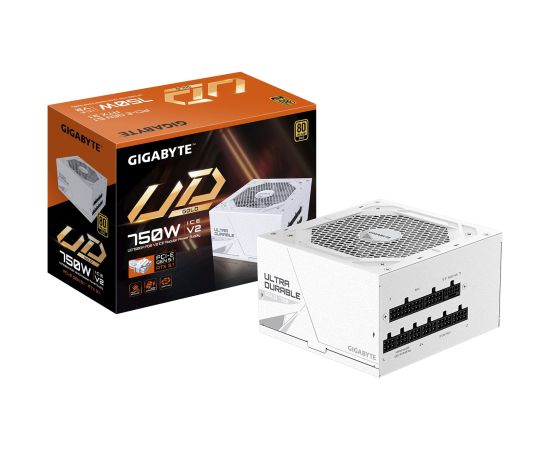 GIGABYTE UD750GM PG5 V2 ICE Power Supply Unit- PCIe Gen 5.1, 80 PLUS Gold, Fully Modular Design, 120mm Fan, ATX 3.1 compatible, EU Plug Блоки питания