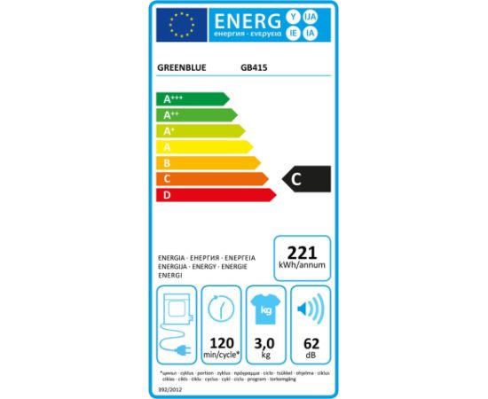 GreenBlue GB415 GR Veļas žāvētājs 3kg Veļas žāvētāji