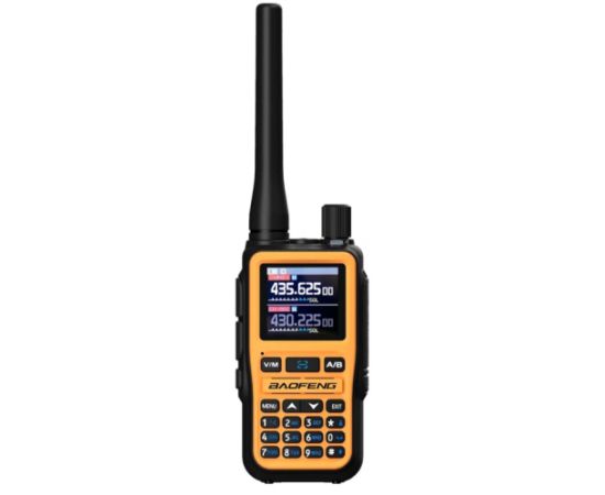 Baofeng UV-5R EU MINI USB-C Bluetooth VHF UHF Aviation Band Orange Walkie-Talkie Rācijas