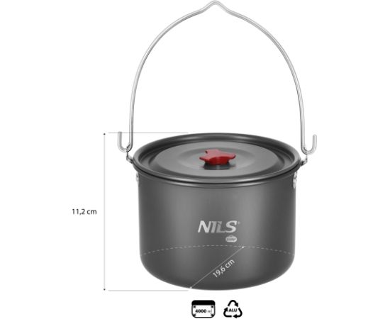 NC17117 NILS CAMP 4 L CEĻOJUMU KATLIŅŠ AR VĀKU Кастрюли и сковородки NC17117 NILS CAMP 4 L CEĻOJUMU KATLIŅŠ AR VĀKU Кастрюли и сковородки