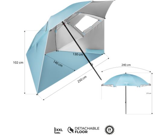 NC17114 LIETUSSARGS/PLUDMALES EKRĀNS 2IN1 XXL 240 CM ZILS NILS Jaunumi - Sports