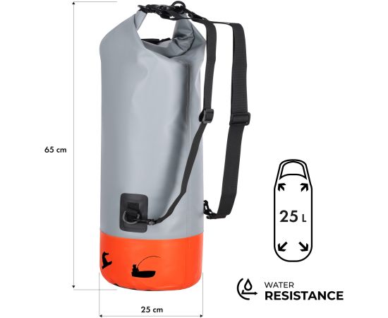 NC17108 25L ŪDENSNEIZTURĪGA MUGURSOMA ORANŽA NILS CAMP Laivu un SUP piederumi