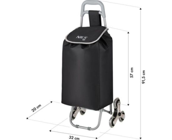 Nils Camp NC17206 IEPIRKUMU RATI 40L MELNI NLS CAMP Ceļojumu somas un čemodāni