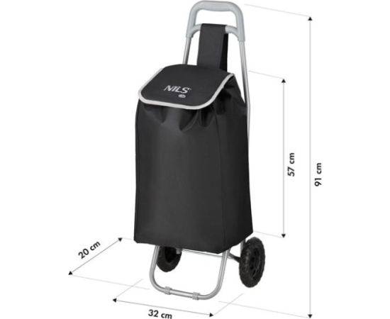 Nils Camp NC17106 IEPIRKUMU RATI 40L MELNI NLS CAMP Ceļojumu somas un čemodāni