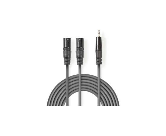 Kabelis Nedis 2x XLR M - 3.5mm M 3m Dažādi vadi