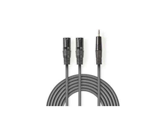 Kabelis Nedis 2x XLR M - 3.5mm M 1.5m Dažādi vadi