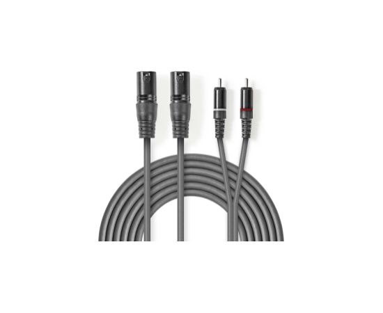 Kabelis Nedis 2x XLR M - 2x RCA M 3m Dažādi vadi
