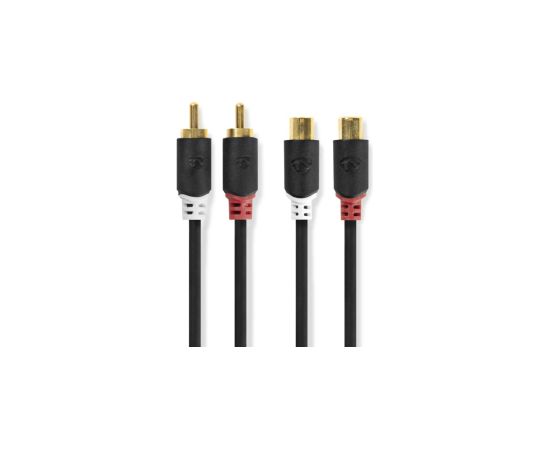 Kabelis Nedis 2x RCA - 2x RCA F 2m Dažādi vadi