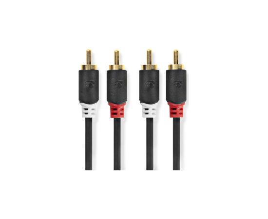 Kabelis Nedis 2x RCA - 2x RCA 0.5m Dažādi vadi
