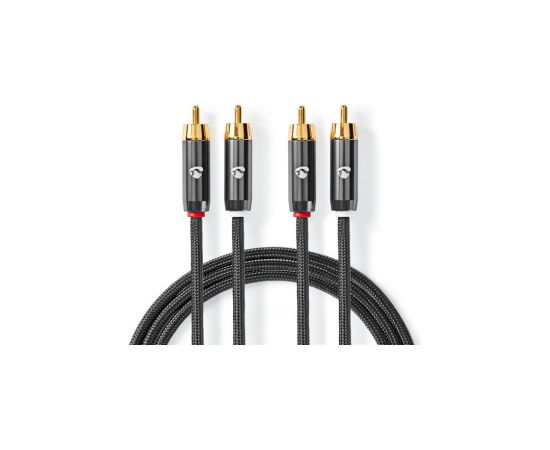 Kabelis Nedis 2x RCA - 2x RCA 2m Проводa