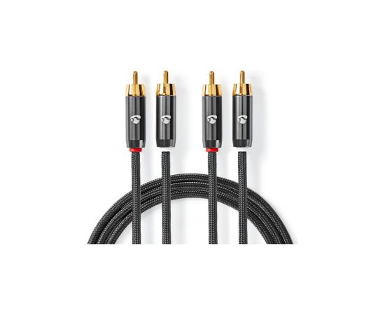 Kabelis Nedis 2x RCA - 2x RCA 1m Проводa