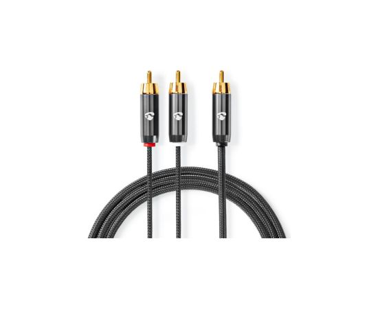 Kabelis Nedis 1x RCA - 2x RCA Subwoofer 3m Проводa
