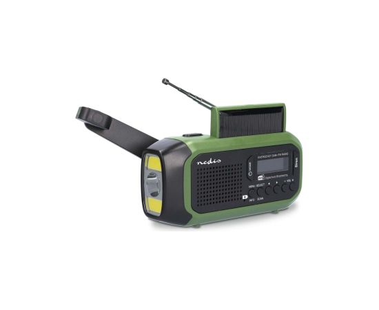 Radio uztvērējs Nedis Emergency radio DAB+ FM Solar Battery Radio, Radio pulksteņi