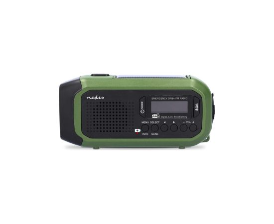 Radio uztvērējs Nedis Emergency radio DAB+ FM Solar Battery Radio, Radio pulksteņi
