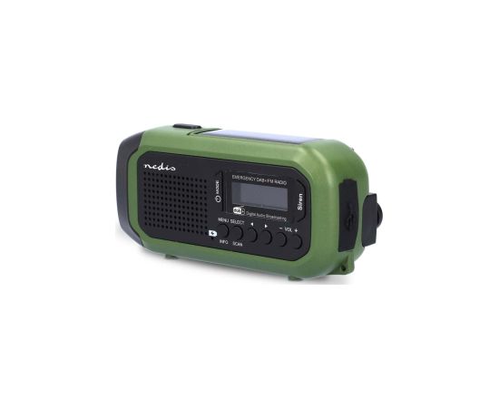 Radio uztvērējs Nedis Emergency radio DAB+ FM Solar Battery Radio, Radio pulksteņi
