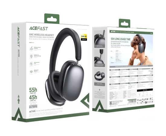 Беспроводные наушники Acefast H9 ANC черные Наушники