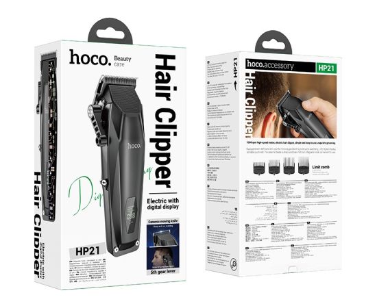 Hair clipper Hoco HP21 black Matu, Bārdas, Ķermeņa trimmeri
