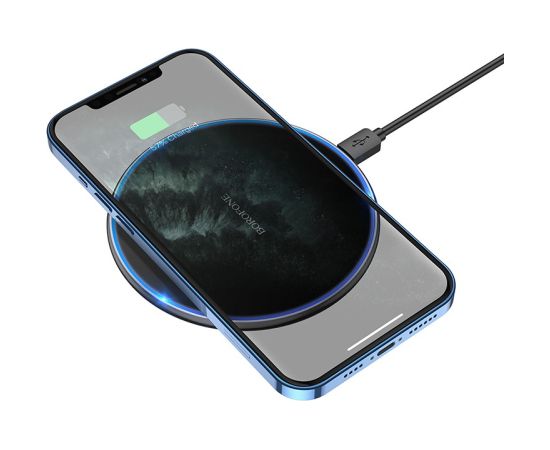 Wireless charger Borofone BQ3 Pro 15W black Bezvadu telefonu lādētāji