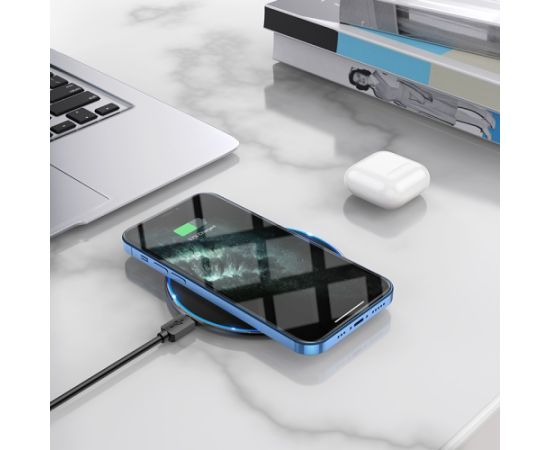 Wireless charger Borofone BQ3 Pro 15W black Bezvadu telefonu lādētāji