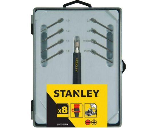 Skrūvgriežu uzgaļu komplekts Stanley STHT0-62629; 8 gab. Аксессуары для дрелей
