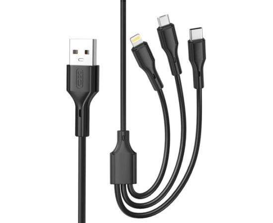 XO NB230 3in1 (Micro USB Lightning Type-C) 1m Дата USB-кабели