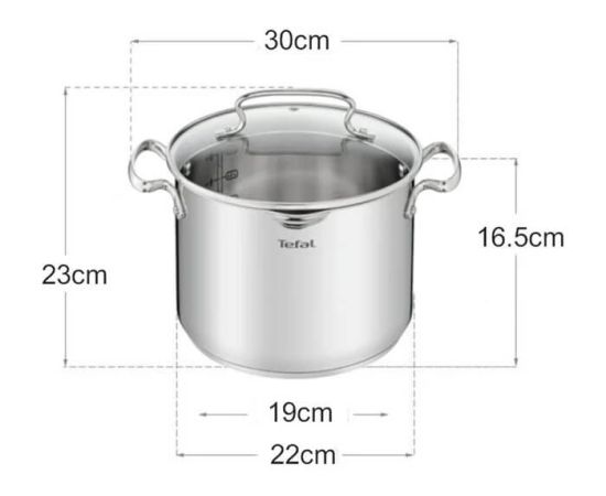 Tefal Katls ar stikla vāku Duetto+ Ø22cm/6,1L Katli