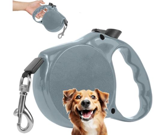 Extralink Pets | Smycz taśma | mocna lekka zwijana dla psa kota długa blokada automatyczna 5m pet-830 Citas preces