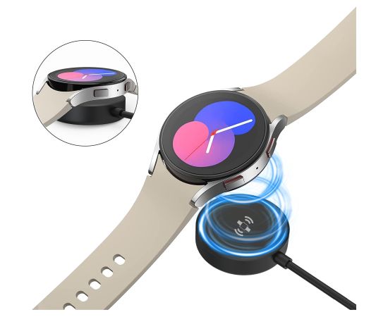 Swissten Wireless Magnetic Bezvadu Lādētjs priekš Samsung Galaxy Watch USB-C 1.2m Bezvadu telefonu lādētāji