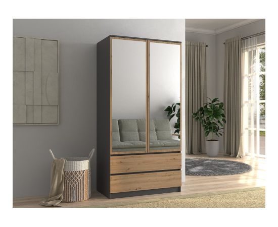 Top E Shop Topeshop SZAFA MALWA AN/AR L bedroom wardrobe/closet 5 shelves 2 door(s) Skapji