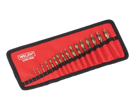 Kobalta  urbju komplekts, sīsināti, 19gab. Welzh Werkzeug Спец. инструменты