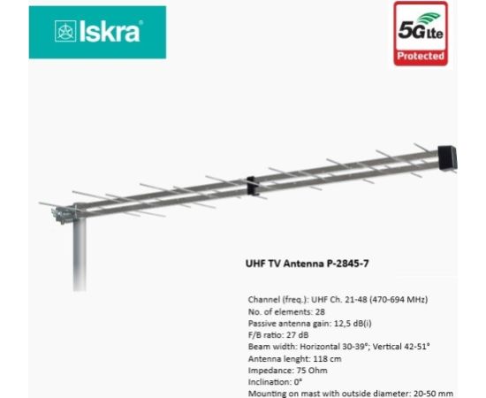 TV Antena ISKRA P-2845-7 Basic TV Antenas