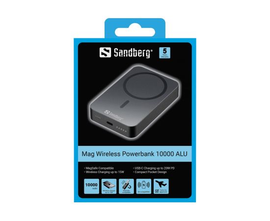 Sandberg 420-97 Mag Wireless Powerbank10000ALU Power-банки