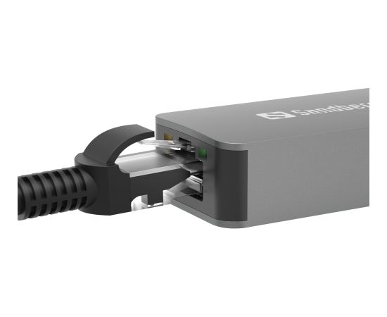 Sandberg 136-68 USB-C/A 2.5 GbE RJ45 Adapter, 2.5 Gigabit Ethernet on USB-C Adapteri