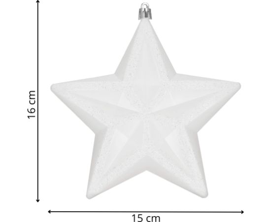Новогоднее украшение звезда, Springos CA1382, 15 см  Eglīšu rotājumi