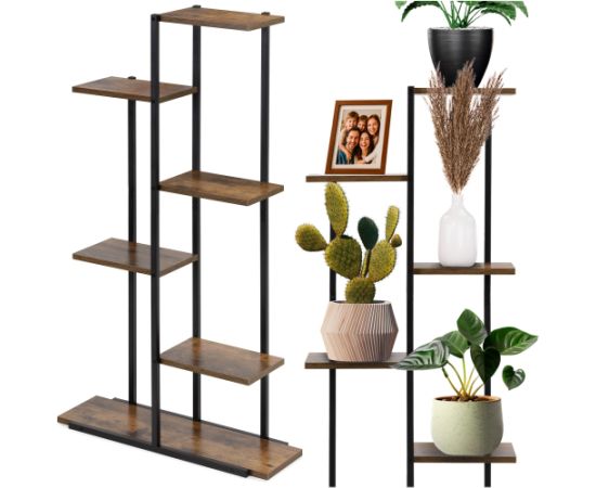 Metāla puķu statīvs Springos GA0211 113 cm ar 6 plauktiem, bēniņu tipa, daudzlīmeņu, moderns Plaukti  