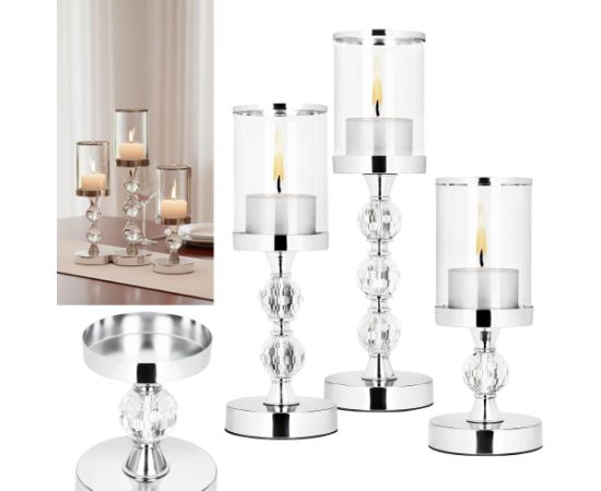 Dekoratīvo svečturu komplekts Springos CA1465, 3 gab. Sveces un svečturi