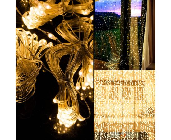 Рождественская светодиодная гирлянда Springos CL4043, 1000 микро-LED, 100 м, тёплый белый Ziemassvētku lampiņas, LED virtenes