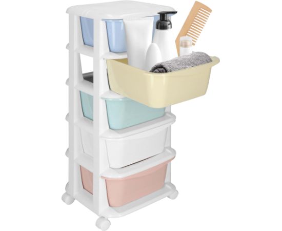 Springos HA0213 Мобильная тумба на колёсиках с 5 ящиками Полки