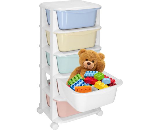 Springos HA0213 Мобильная тумба на колёсиках с 5 ящиками Полки