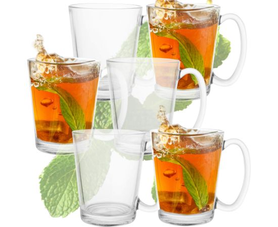 Kafijas un tējas glāzes Springos HA7497  6 gab., ar rokturi latte Glāzes un karafes