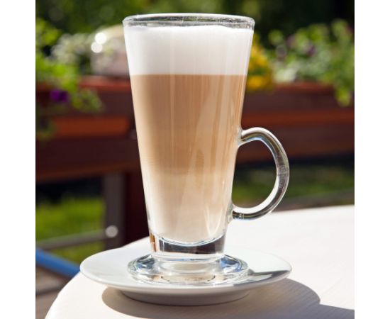 Glāzes lattei, deserti ar rokturi Springos HA7496 280 ml komplektā 6 gab. Glāzes un karafes