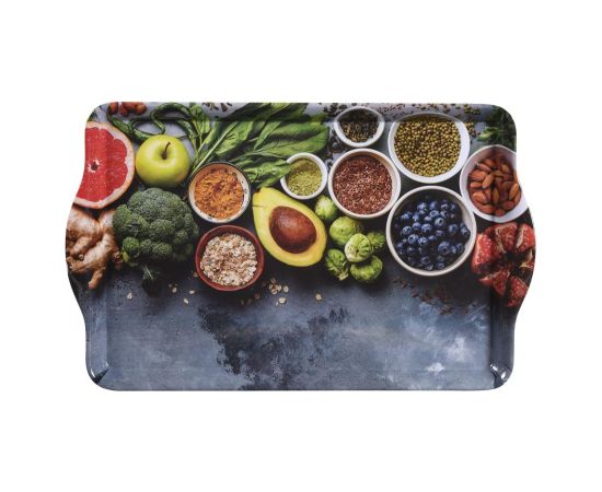 PAPLĀTE 48x30x3.5CM, DĀRZEŅU MOTĪVS, MELAMĪNS, Kesper Citi virtuves piederumi