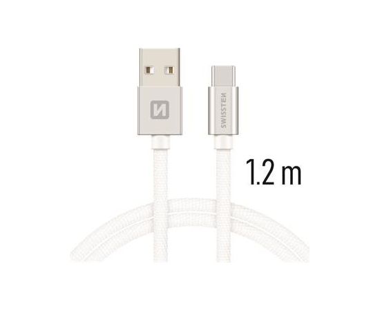 Swissten Textile Универсальный Quick Charge 3.1 USB-C USB Кабель данных 1.2м Дата USB-кабели