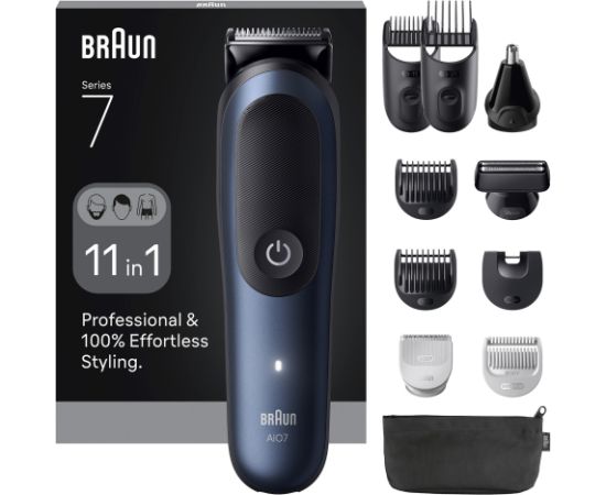 Braun 11in1 Grooming Kit All-in-One Series 7 AIO7540 Cordless Number of length steps 14 Black/Blue Волосы, борода, триммеры для тела